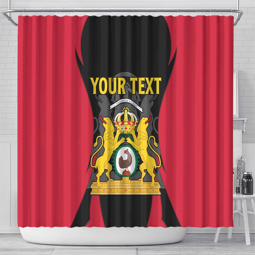Personalised Empire dHayiti 1804–1806 Shower Curtain Coat Of Arms Flag Style