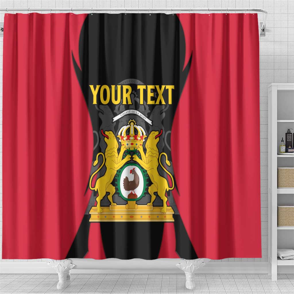 Personalised Empire dHayiti 1804–1806 Shower Curtain Coat Of Arms Flag Style