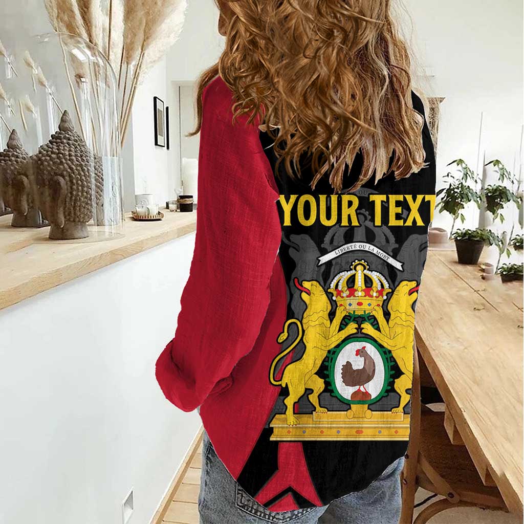 Personalised Empire dHayiti 1804–1806 Women Casual Shirt Coat Of Arms Flag Style