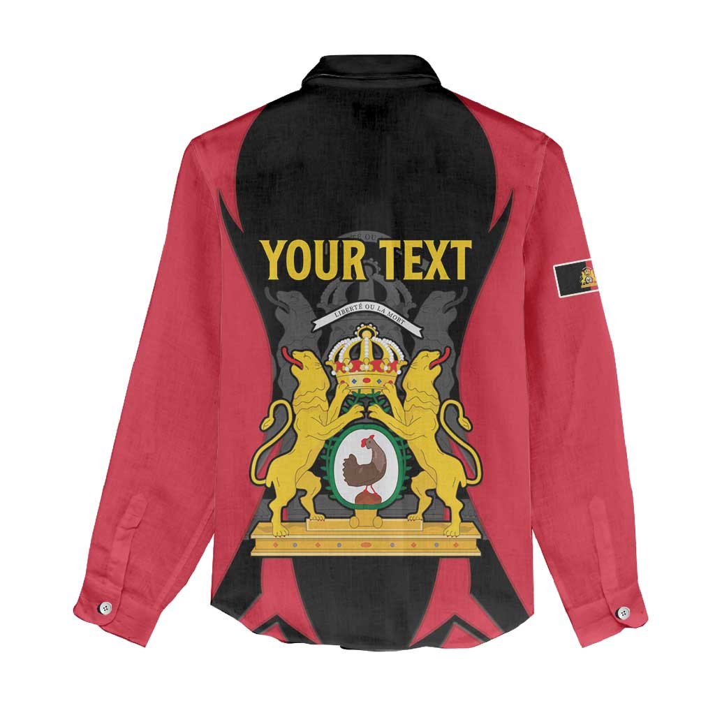 Personalised Empire dHayiti 1804–1806 Women Casual Shirt Coat Of Arms Flag Style