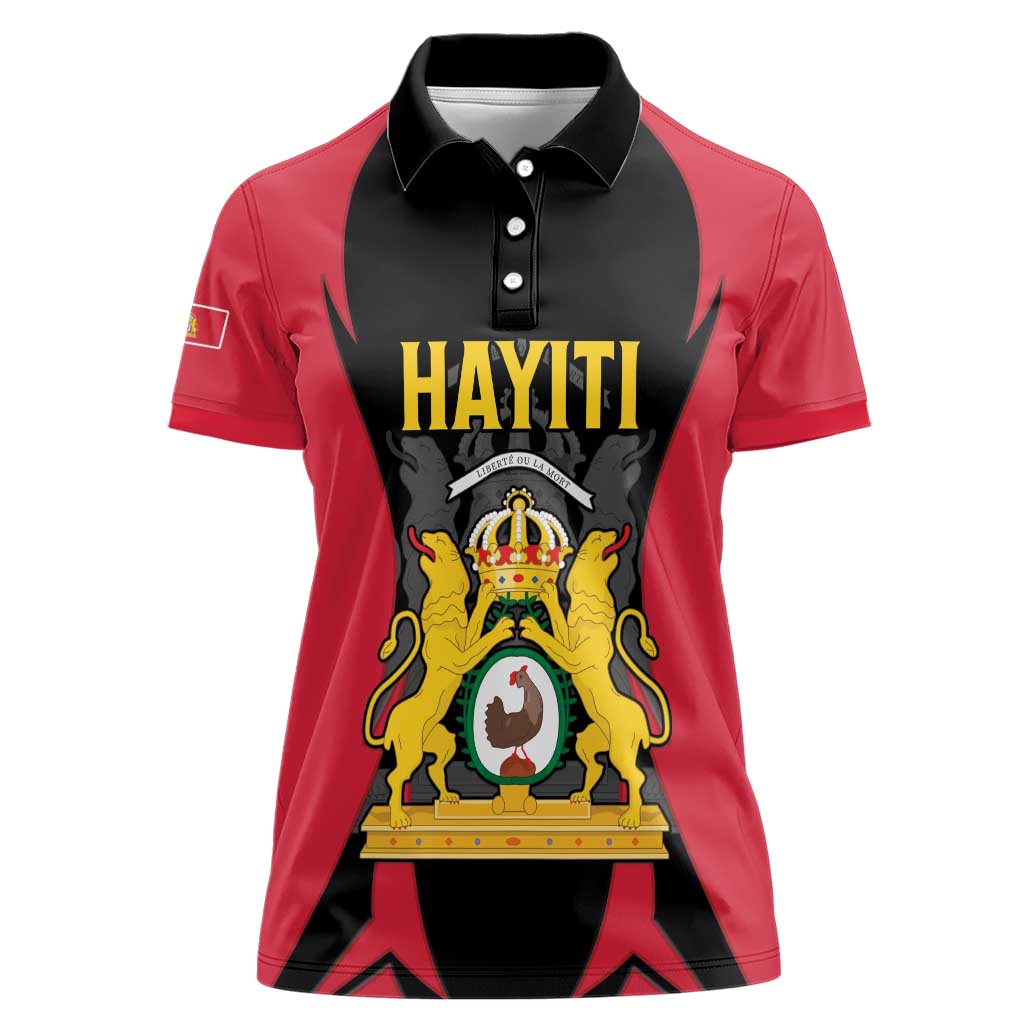 Personalised Empire dHayiti 1804–1806 Women Polo Shirt Coat Of Arms Flag Style