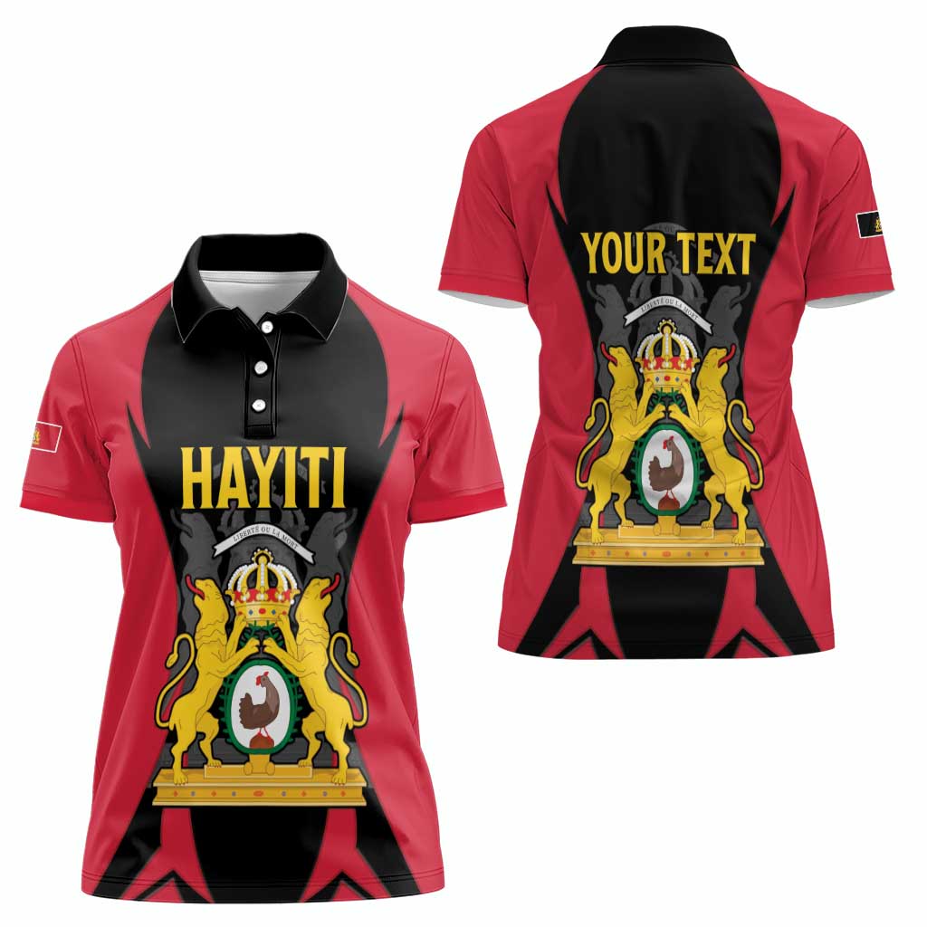 Personalised Empire dHayiti 1804–1806 Women Polo Shirt Coat Of Arms Flag Style