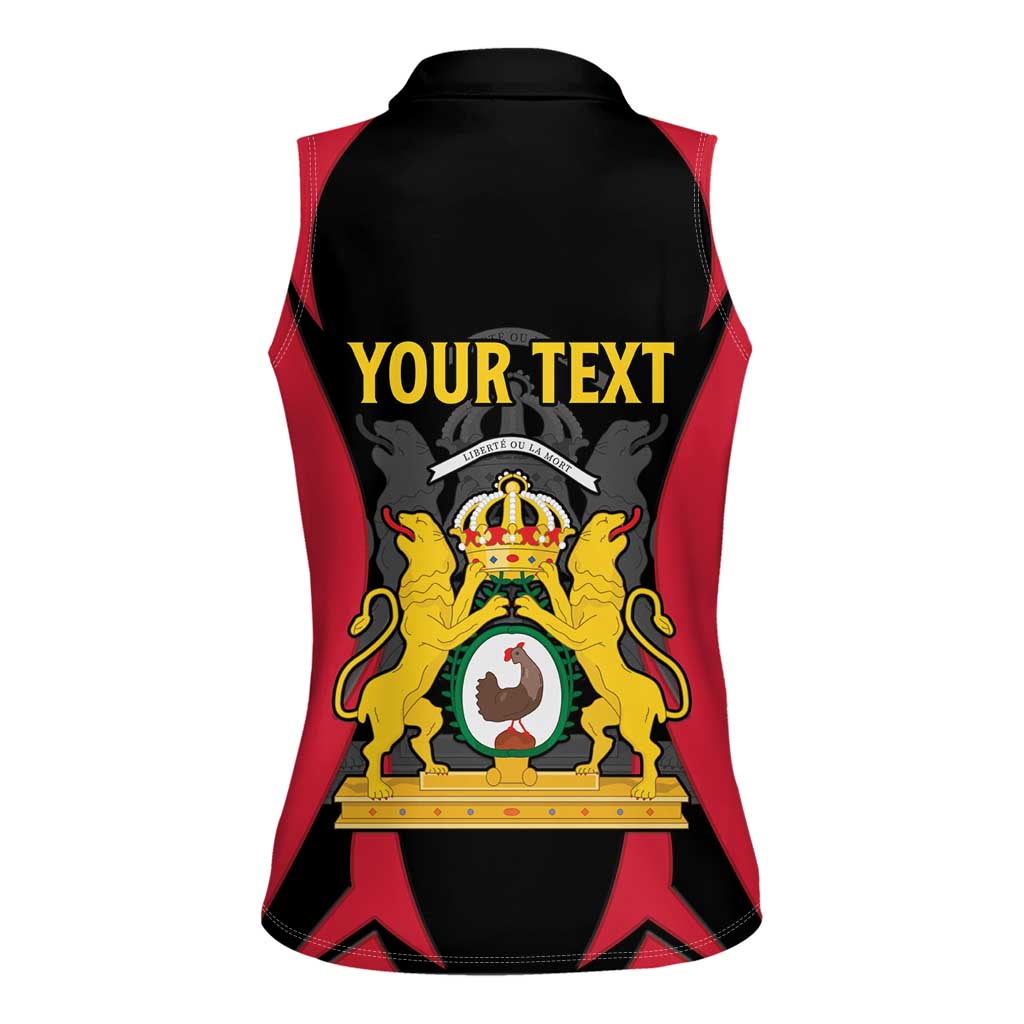 Personalised Empire dHayiti 1804–1806 Women Sleeveless Polo Shirt Coat Of Arms Flag Style