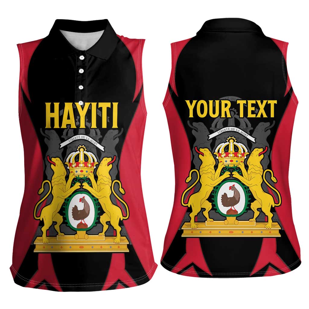Personalised Empire dHayiti 1804–1806 Women Sleeveless Polo Shirt Coat Of Arms Flag Style