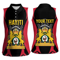 Personalised Empire dHayiti 1804–1806 Women Sleeveless Polo Shirt Coat Of Arms Flag Style