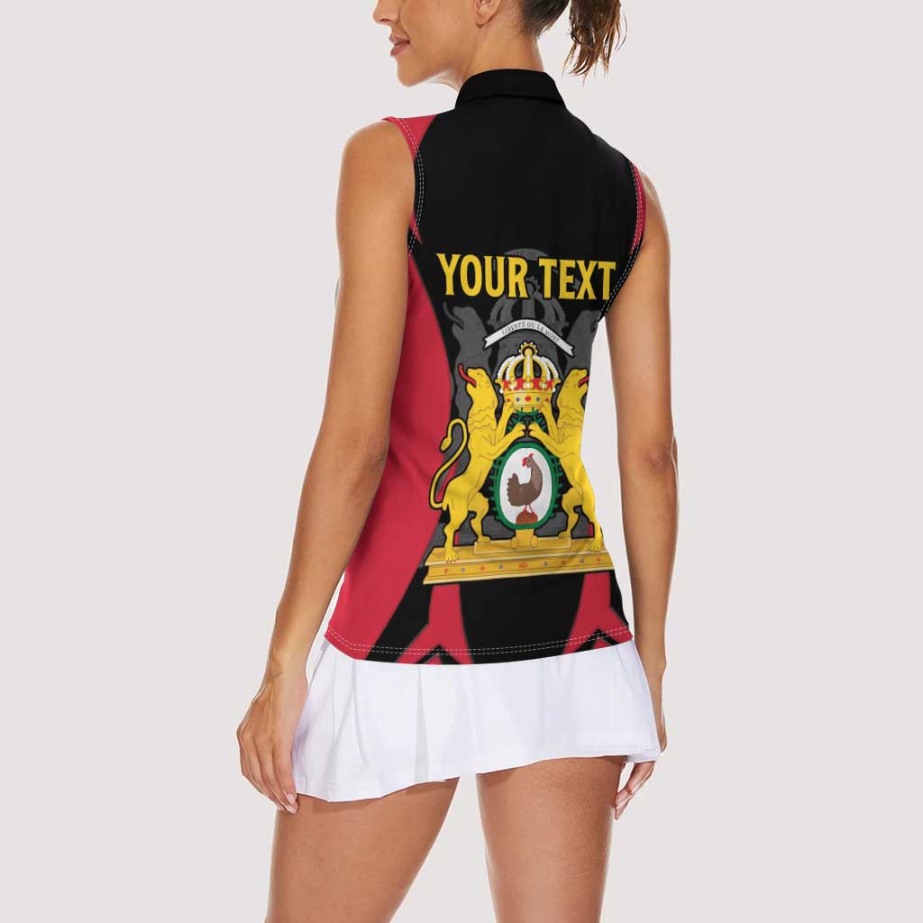 Personalised Empire dHayiti 1804–1806 Women Sleeveless Polo Shirt Coat Of Arms Flag Style