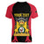 Personalised Empire dHayiti 1804–1806 Women V-Neck T-Shirt Coat Of Arms Flag Style