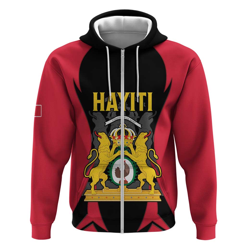 Personalised Empire dHayiti 1804–1806 Zip Hoodie Coat Of Arms Flag Style