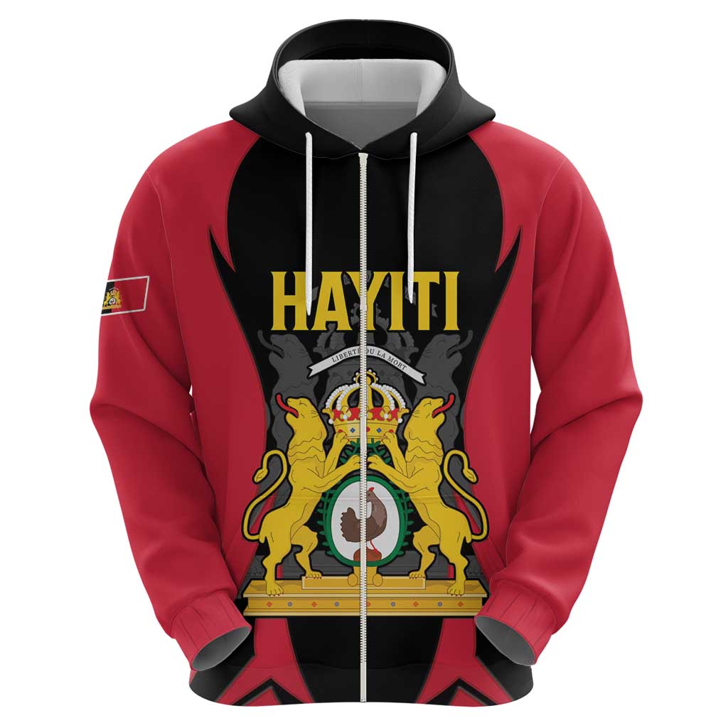 Personalised Empire dHayiti 1804–1806 Zip Hoodie Coat Of Arms Flag Style