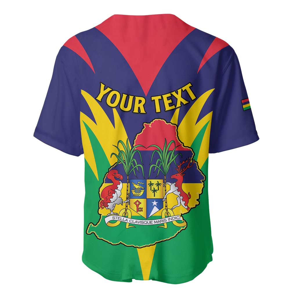 Personalised Mauritius Baseball Jersey Stella Clavisque Maris Indici