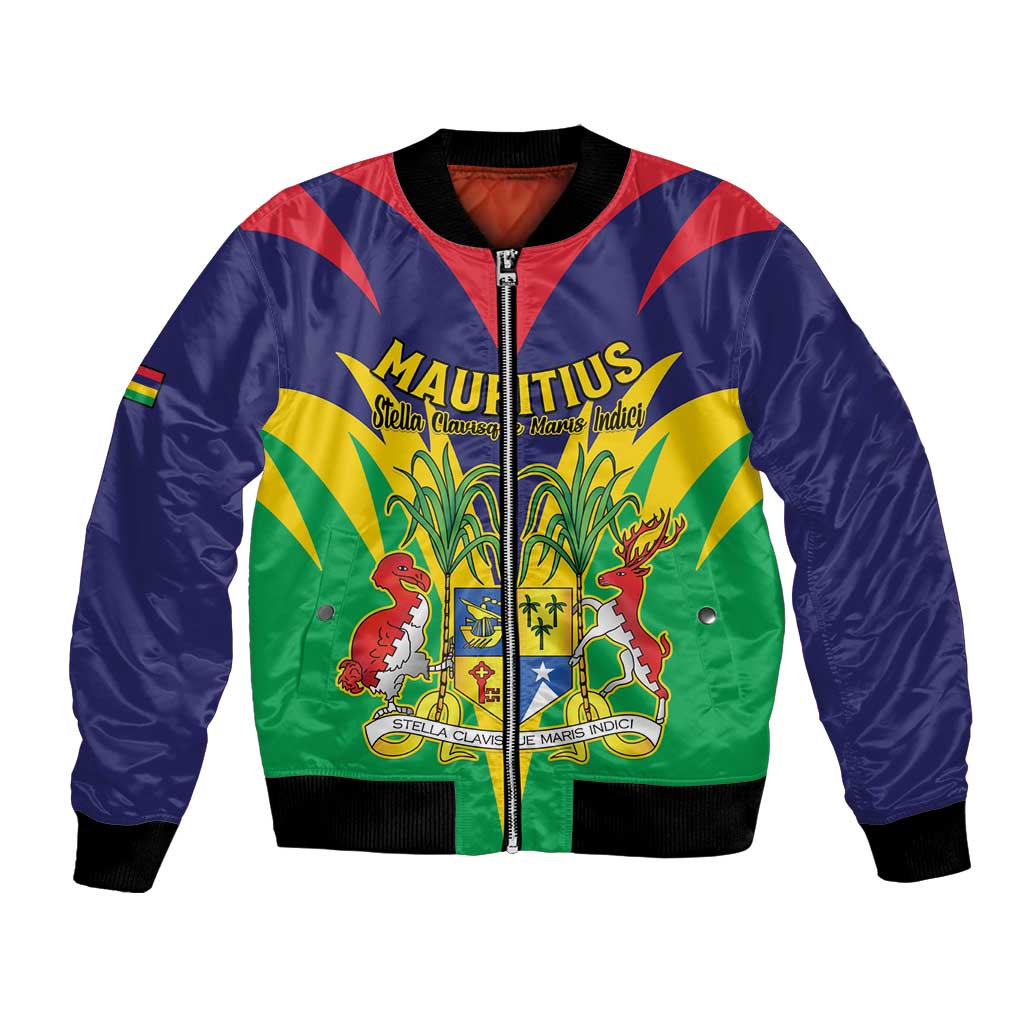 Personalised Mauritius Bomber Jacket Stella Clavisque Maris Indici
