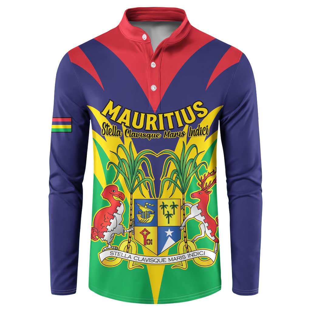 Personalised Mauritius Button Sweatshirt Stella Clavisque Maris Indici