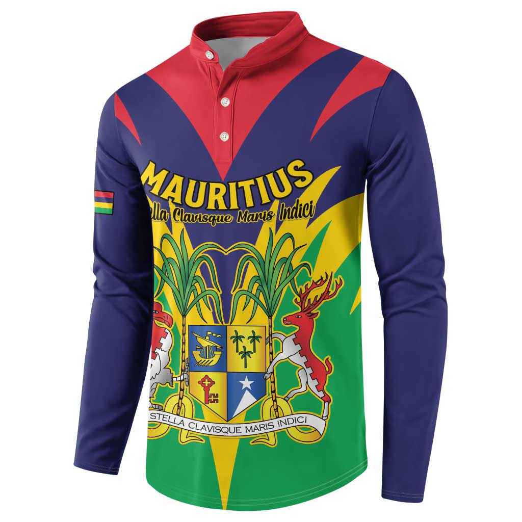 Personalised Mauritius Button Sweatshirt Stella Clavisque Maris Indici