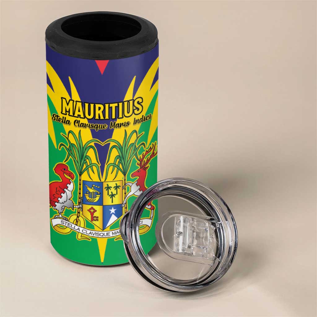 Personalised Mauritius 4 in 1 Can Cooler Tumbler Stella Clavisque Maris Indici
