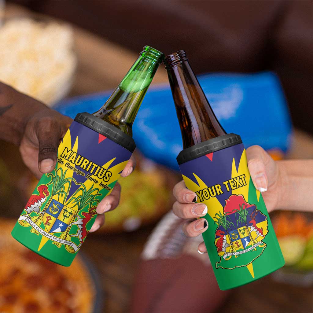 Personalised Mauritius 4 in 1 Can Cooler Tumbler Stella Clavisque Maris Indici