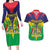 Personalised Mauritius Couples Matching Long Sleeve Bodycon Dress and Hawaiian Shirt Stella Clavisque Maris Indici