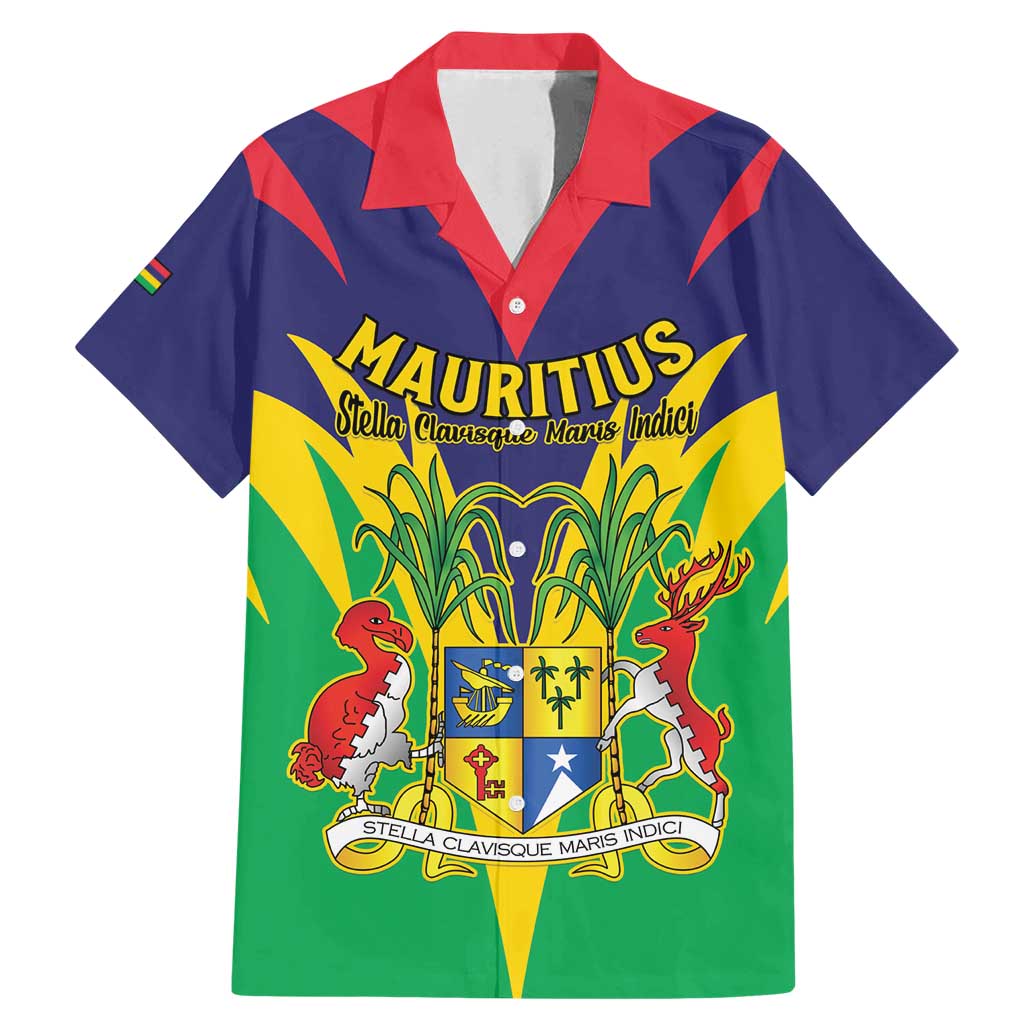 Personalised Mauritius Family Matching Mermaid Dress and Hawaiian Shirt Stella Clavisque Maris Indici