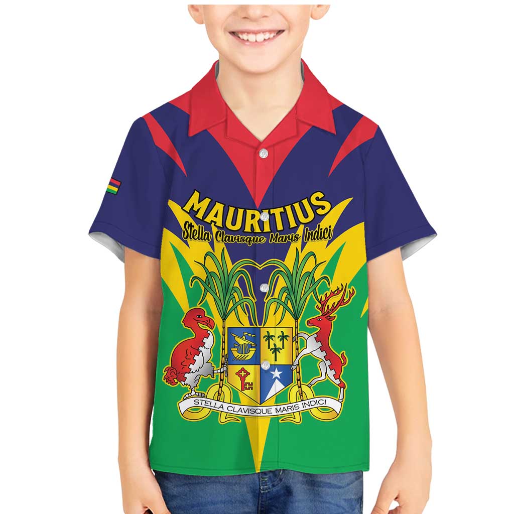 Personalised Mauritius Family Matching Mermaid Dress and Hawaiian Shirt Stella Clavisque Maris Indici