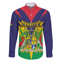 Personalised Mauritius Family Matching Off The Shoulder Long Sleeve Dress and Hawaiian Shirt Stella Clavisque Maris Indici