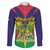 Personalised Mauritius Family Matching Off The Shoulder Long Sleeve Dress and Hawaiian Shirt Stella Clavisque Maris Indici