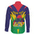 Personalised Mauritius Family Matching Off The Shoulder Long Sleeve Dress and Hawaiian Shirt Stella Clavisque Maris Indici