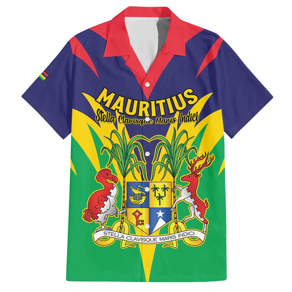 Personalised Mauritius Hawaiian Shirt Stella Clavisque Maris Indici