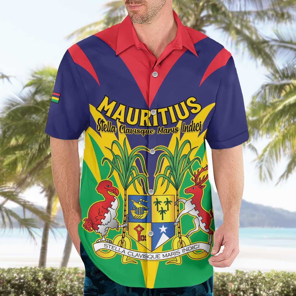 Personalised Mauritius Hawaiian Shirt Stella Clavisque Maris Indici