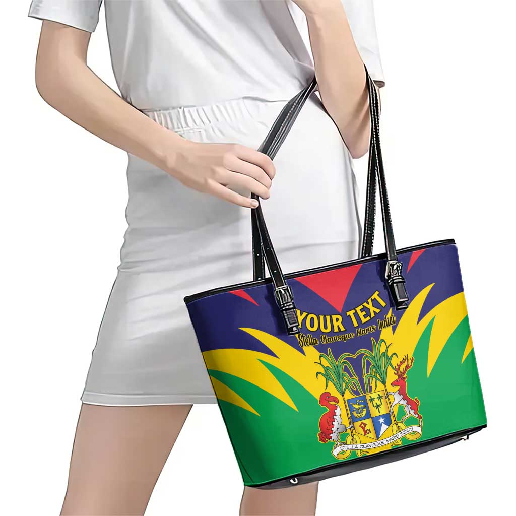 Personalised Mauritius Leather Tote Bag Stella Clavisque Maris Indici