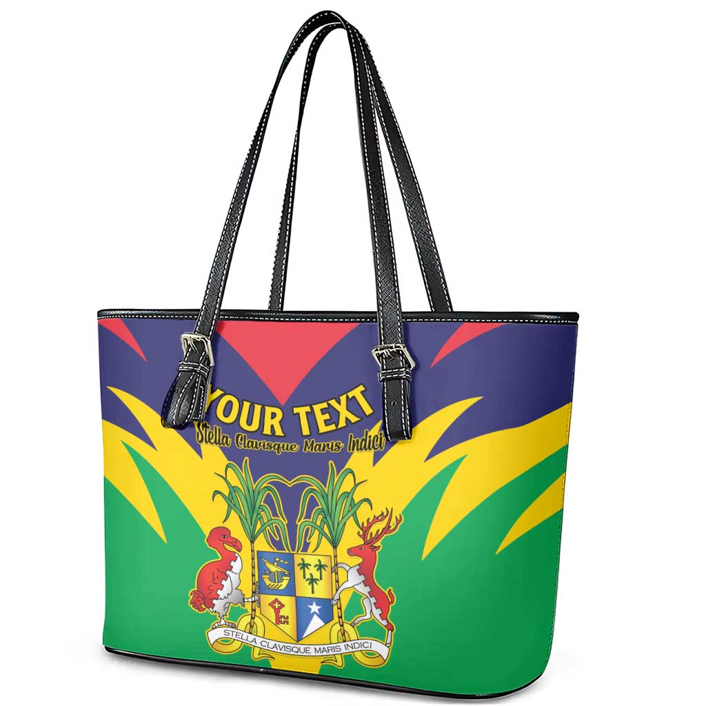 Personalised Mauritius Leather Tote Bag Stella Clavisque Maris Indici