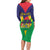 Personalised Mauritius Long Sleeve Bodycon Dress Stella Clavisque Maris Indici