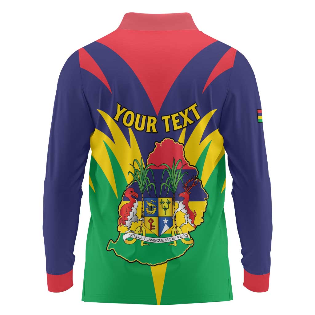 Personalised Mauritius Long Sleeve Polo Shirt Stella Clavisque Maris Indici