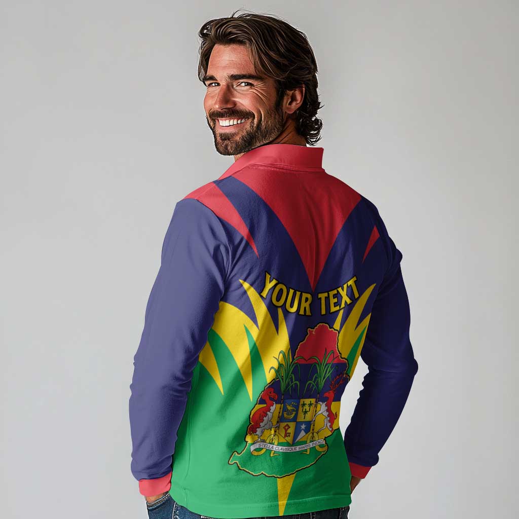 Personalised Mauritius Long Sleeve Polo Shirt Stella Clavisque Maris Indici