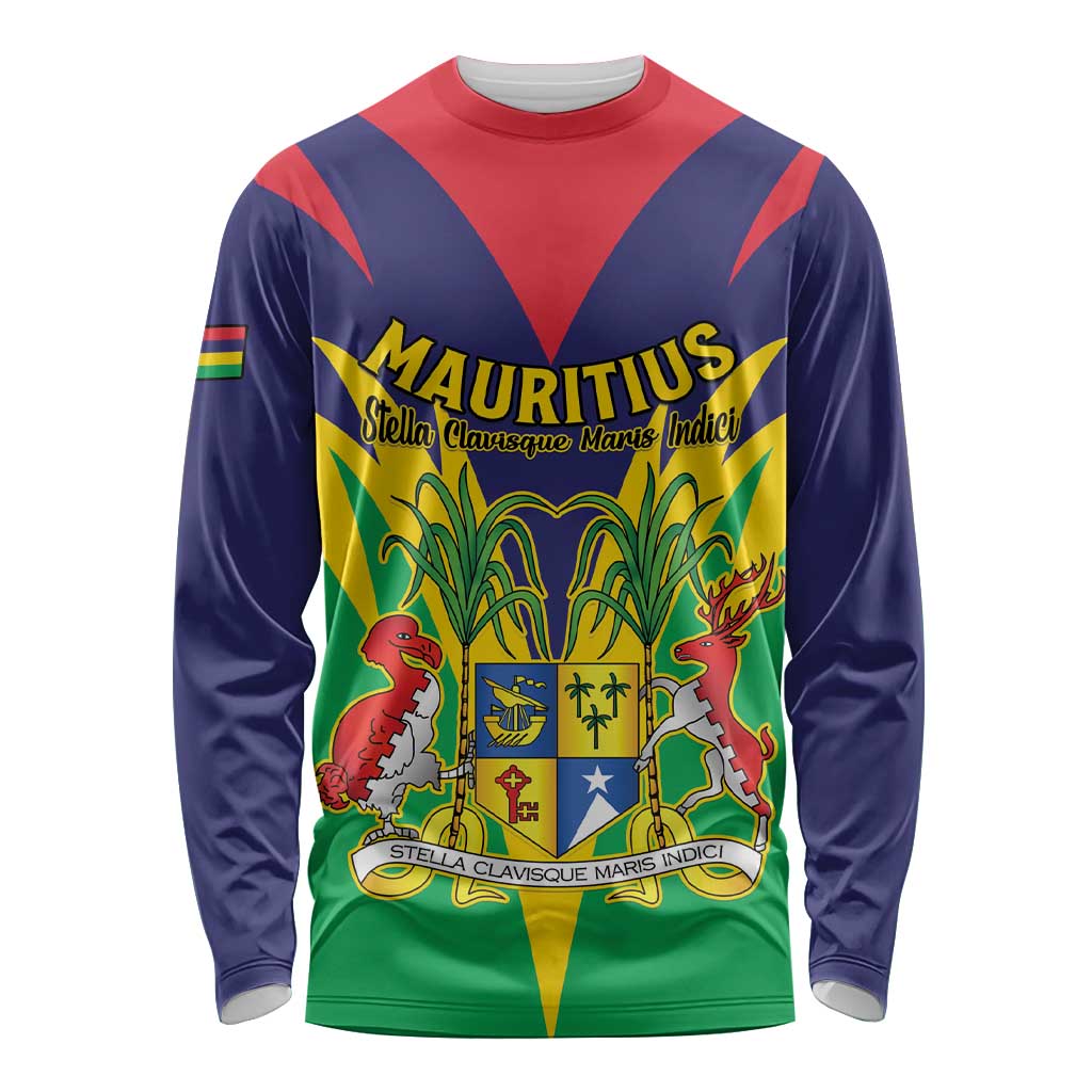 Personalised Mauritius Long Sleeve Shirt Stella Clavisque Maris Indici