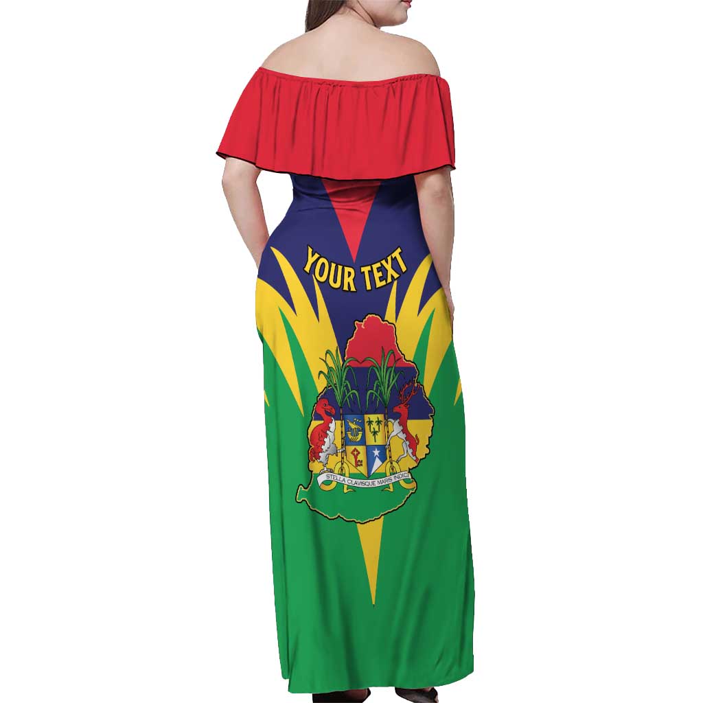 Personalised Mauritius Off Shoulder Maxi Dress Stella Clavisque Maris Indici