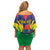 Personalised Mauritius Off Shoulder Short Dress Stella Clavisque Maris Indici