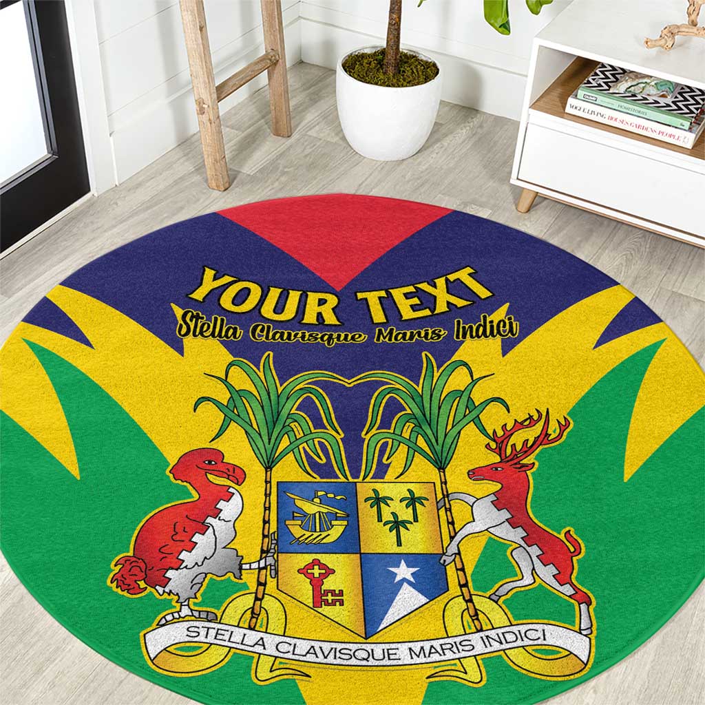 Personalised Mauritius Round Carpet Stella Clavisque Maris Indici