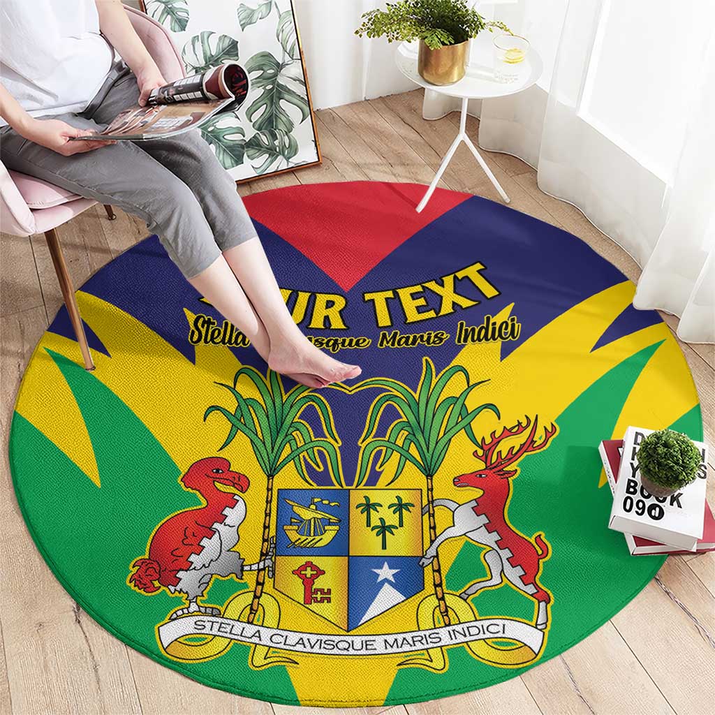 Personalised Mauritius Round Carpet Stella Clavisque Maris Indici