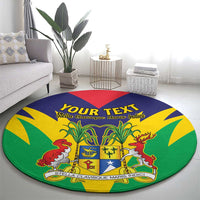 Personalised Mauritius Round Carpet Stella Clavisque Maris Indici