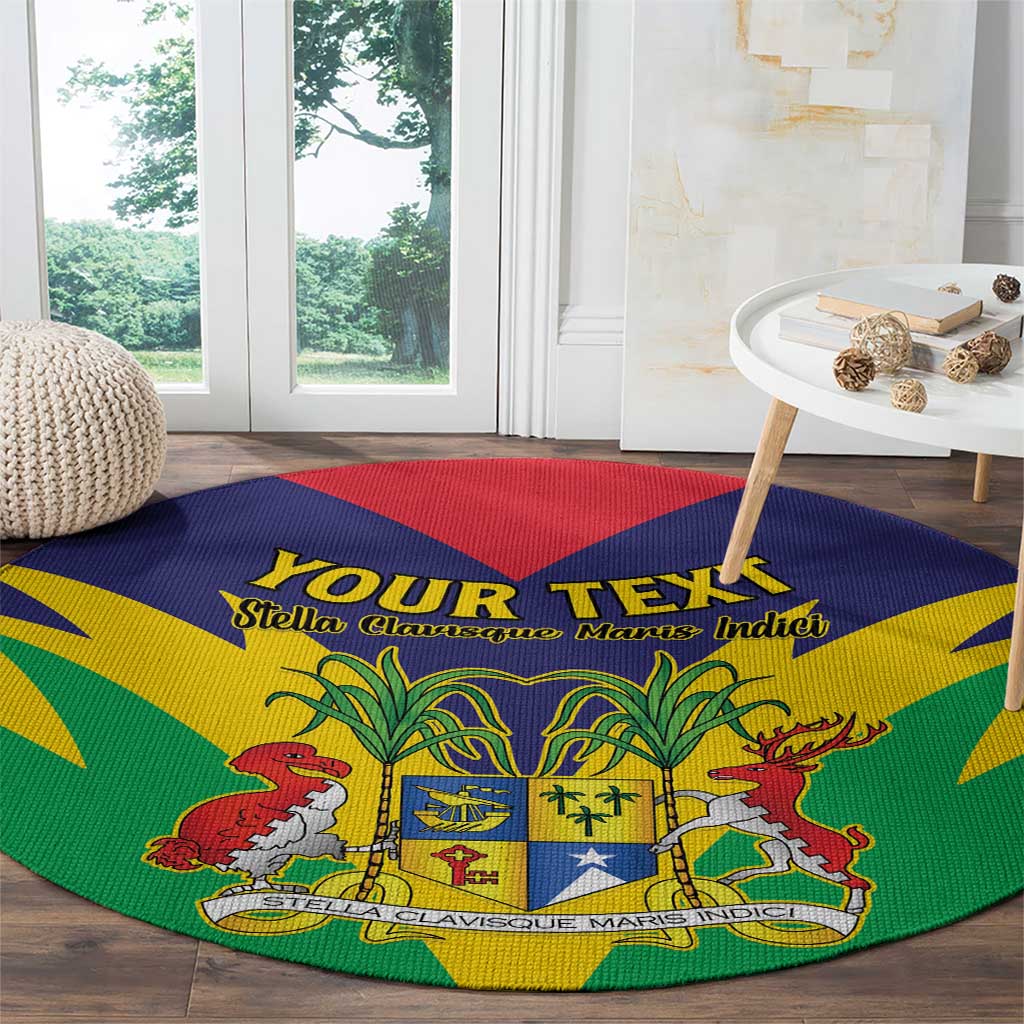 Personalised Mauritius Round Carpet Stella Clavisque Maris Indici