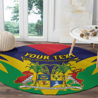 Personalised Mauritius Round Carpet Stella Clavisque Maris Indici