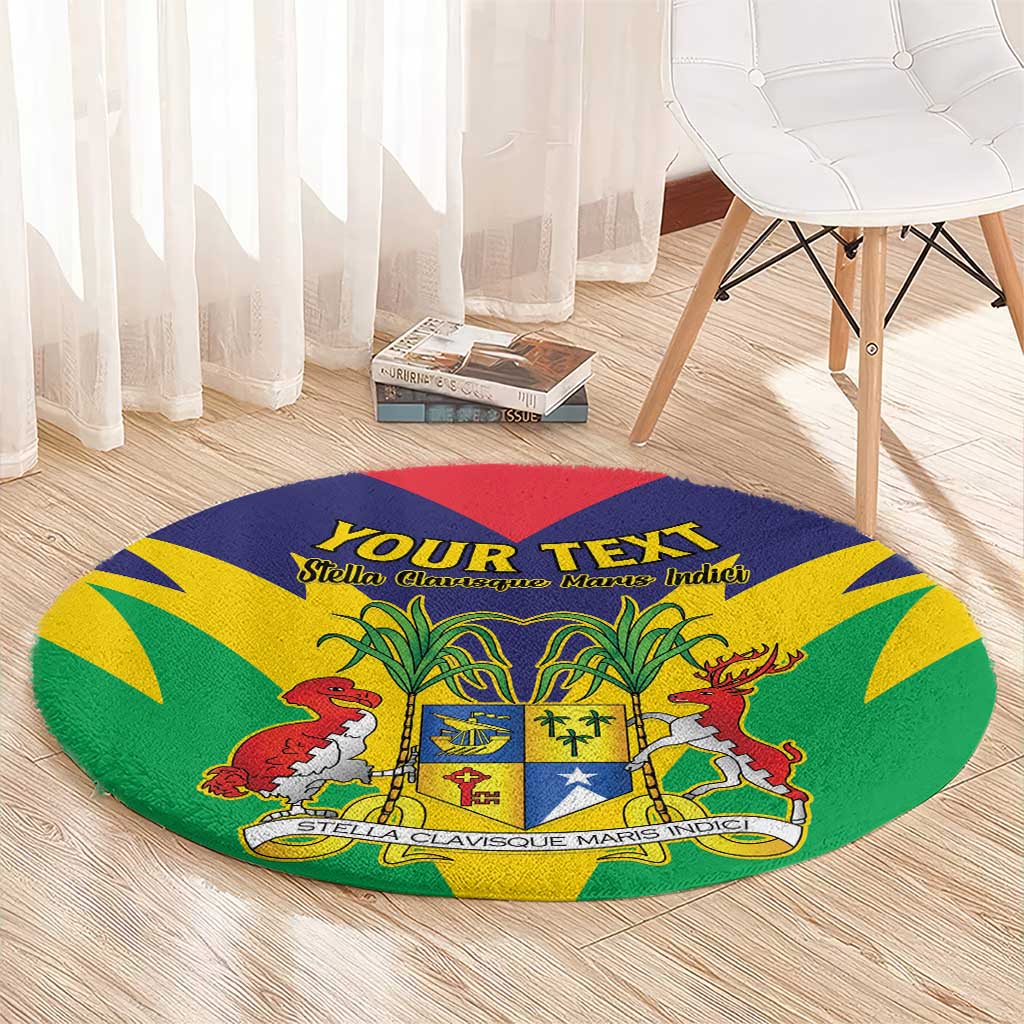 Personalised Mauritius Round Carpet Stella Clavisque Maris Indici