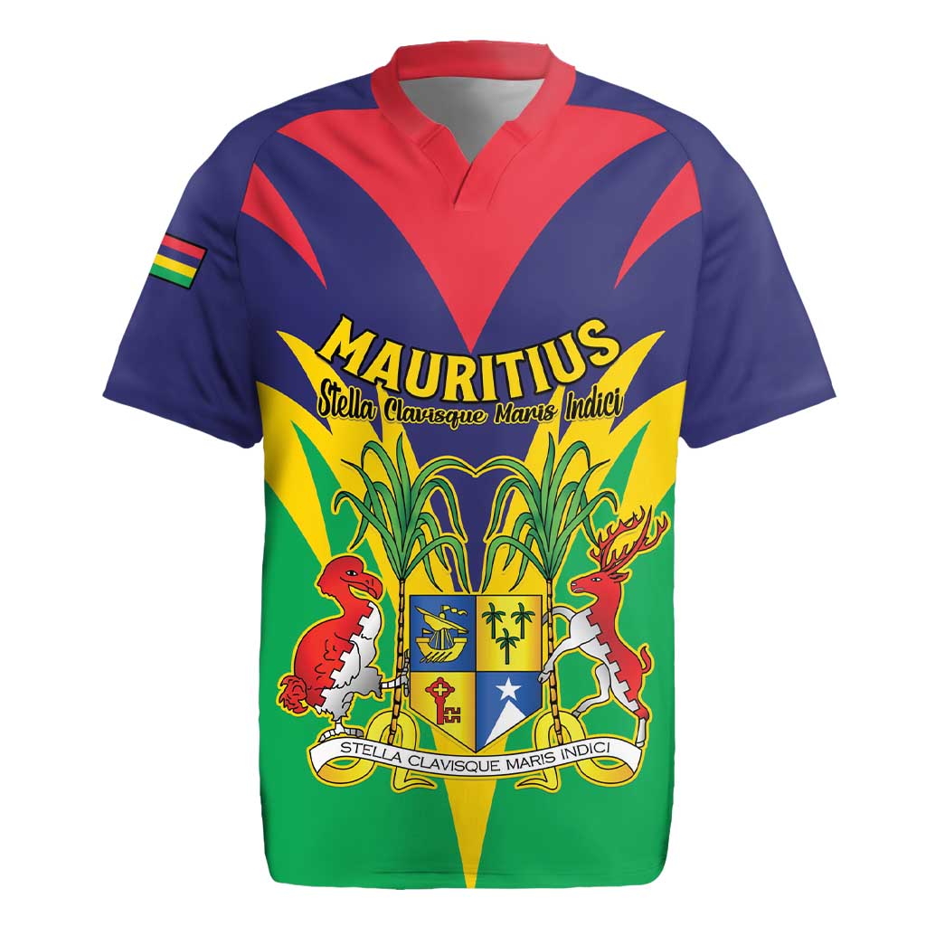 Personalised Mauritius Rugby Jersey Stella Clavisque Maris Indici