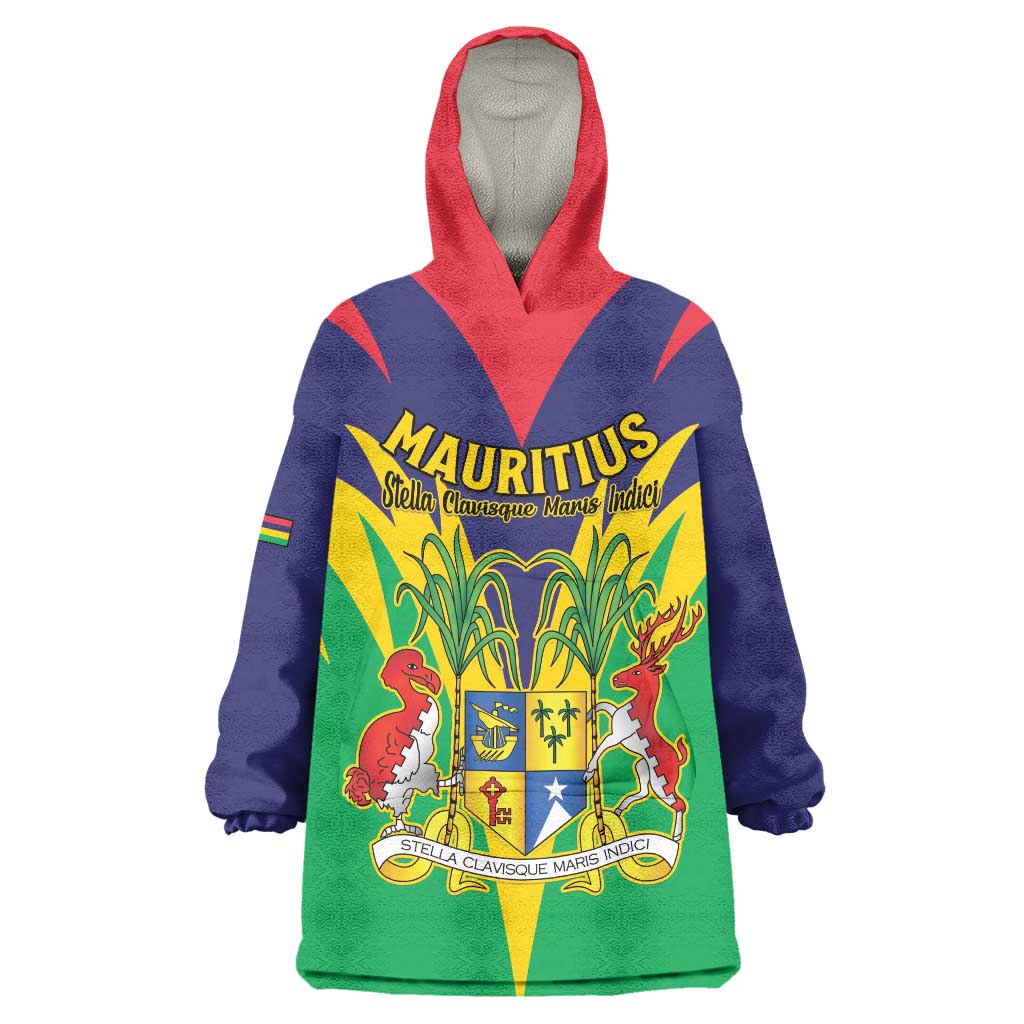 Personalised Mauritius Wearable Blanket Hoodie Stella Clavisque Maris Indici