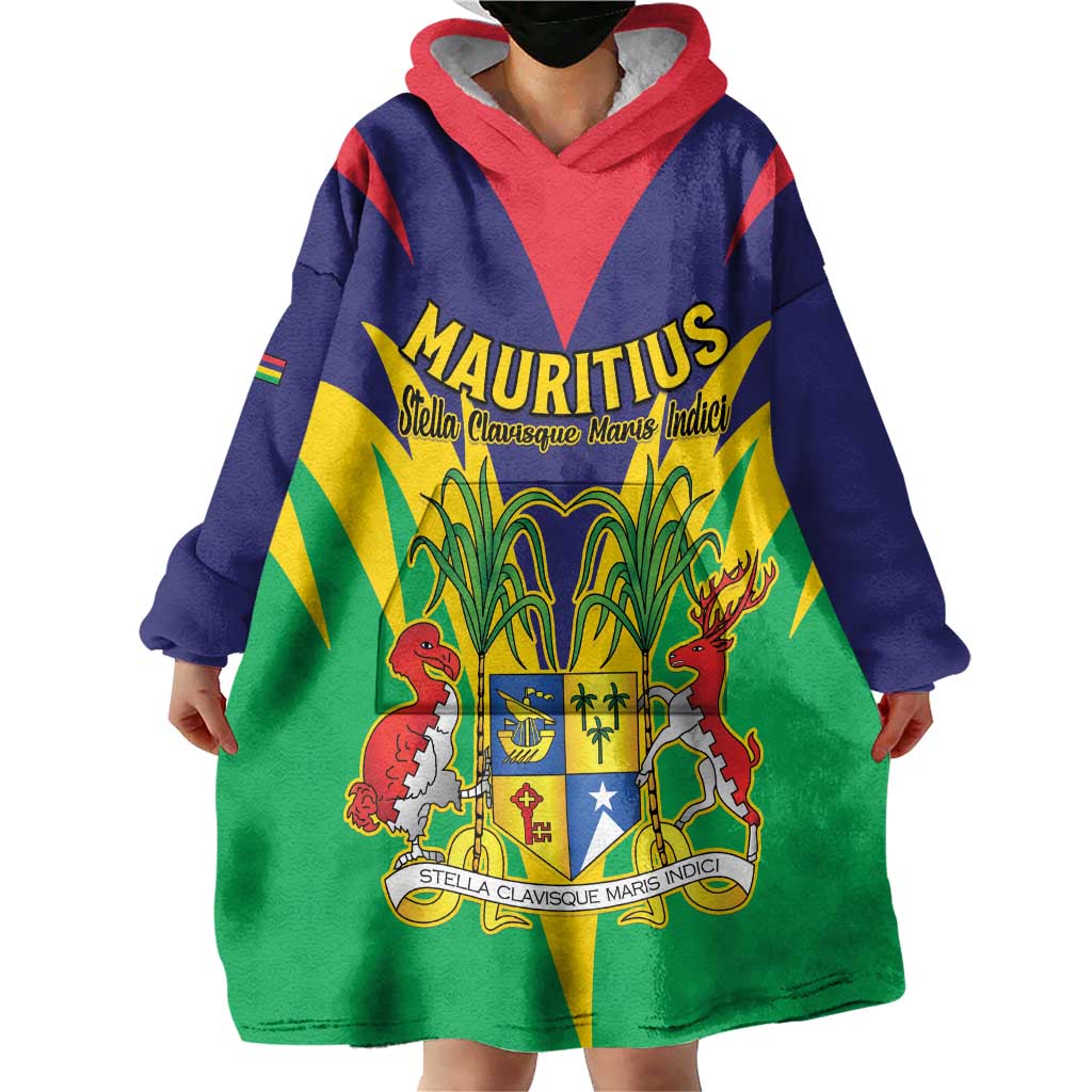 Personalised Mauritius Wearable Blanket Hoodie Stella Clavisque Maris Indici