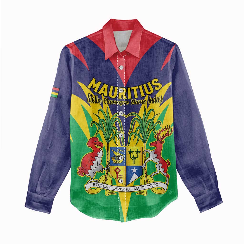 Personalised Mauritius Women Casual Shirt Stella Clavisque Maris Indici