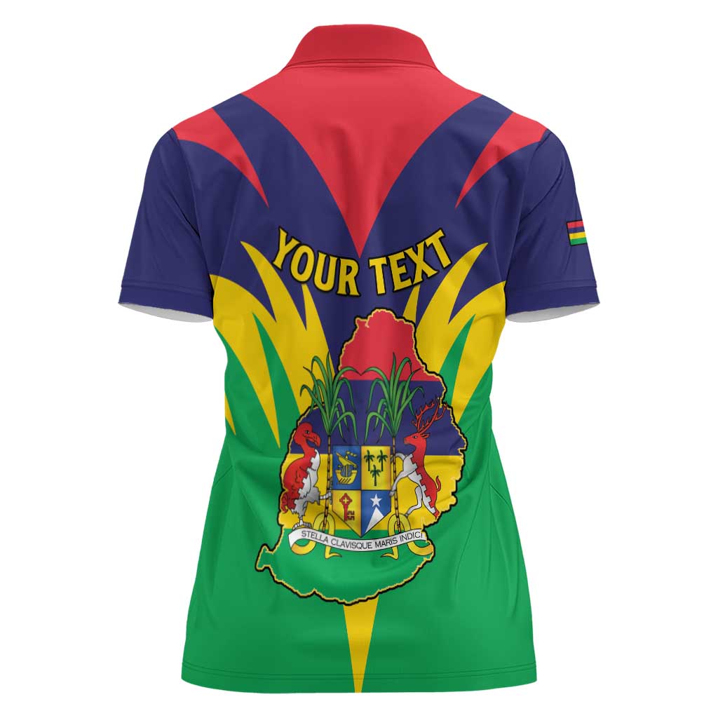 Personalised Mauritius Women Polo Shirt Stella Clavisque Maris Indici
