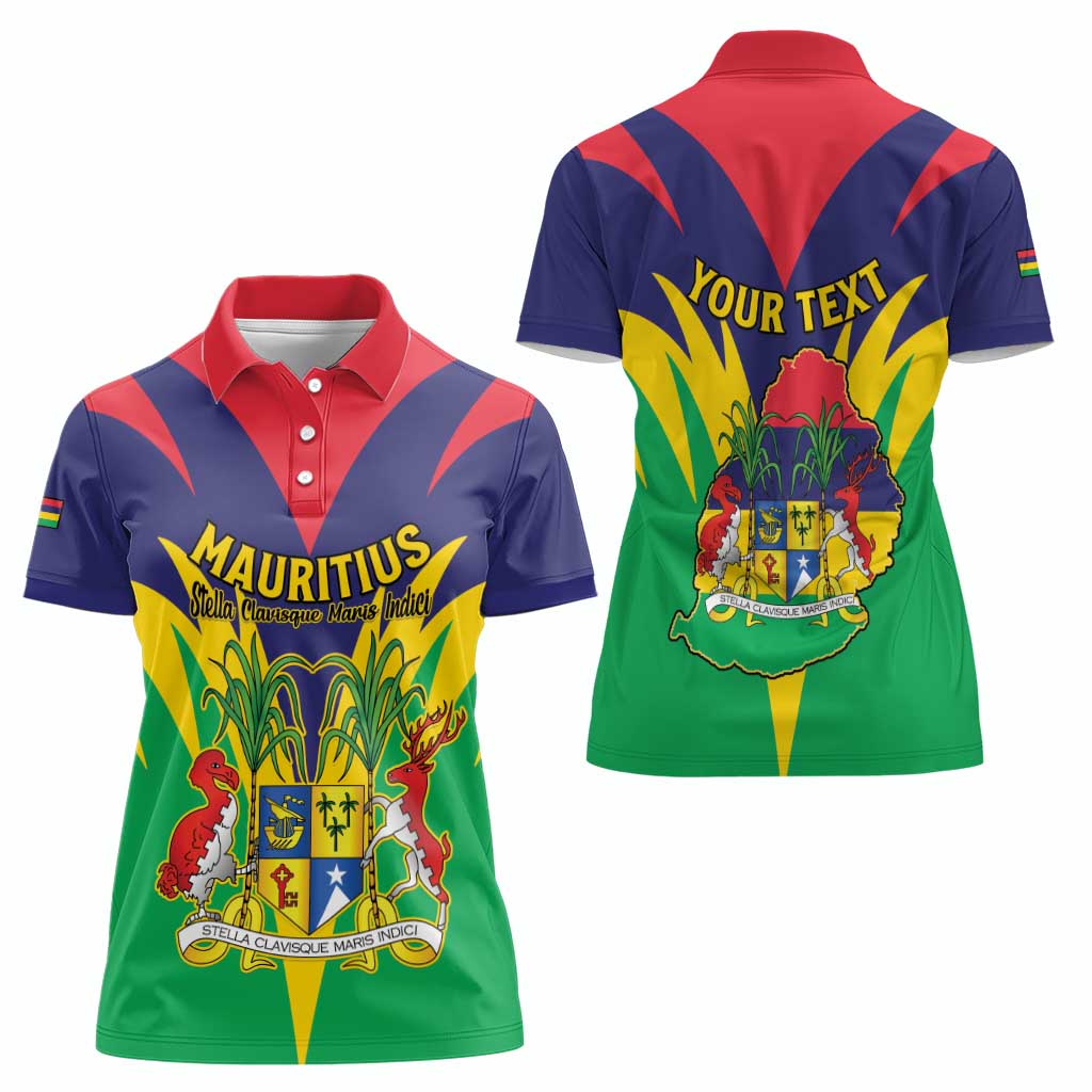 Personalised Mauritius Women Polo Shirt Stella Clavisque Maris Indici