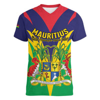 Personalised Mauritius Women V-Neck T-Shirt Stella Clavisque Maris Indici