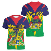 Personalised Mauritius Women V-Neck T-Shirt Stella Clavisque Maris Indici