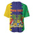 Personalised Mauritius Baseball Jersey Coat Of Arms Mix Paisley Pattern